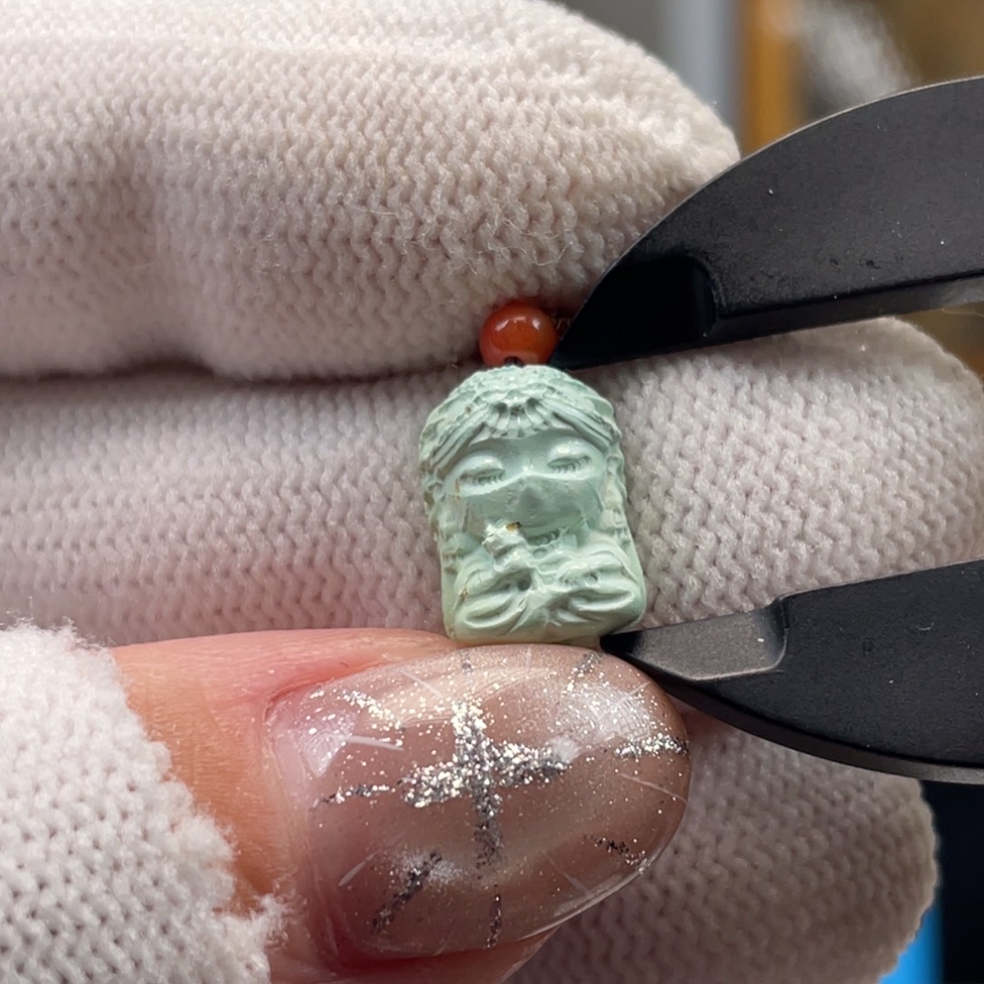 绿松石未镶嵌挂件