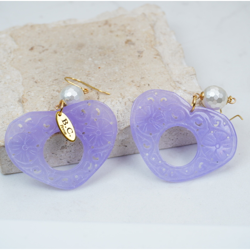 铜合金树脂耳饰 BC 06881