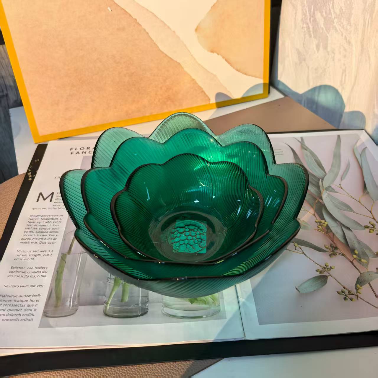 惊喜家1套个性简约森系祖母绿果盘高端北美风简约风家用