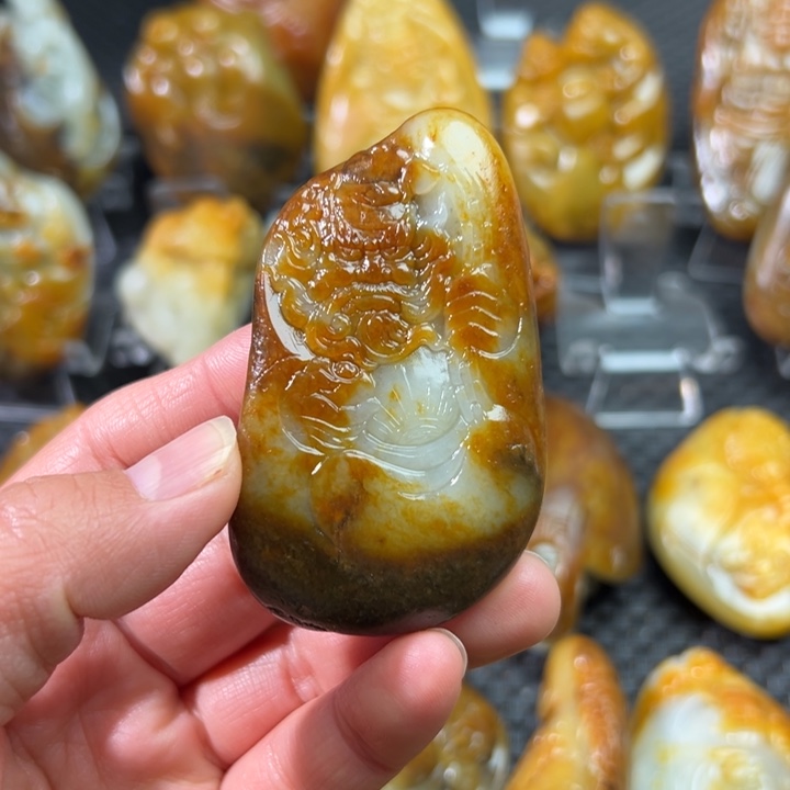 和田玉把件未镶嵌遗*