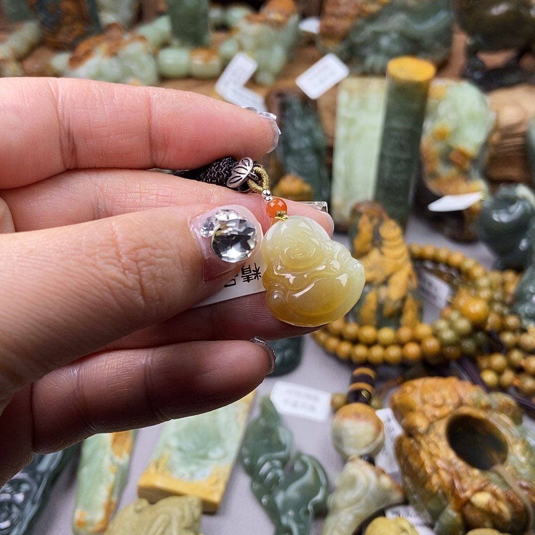 岫岩老玉（透闪石质玉）手把未镶嵌