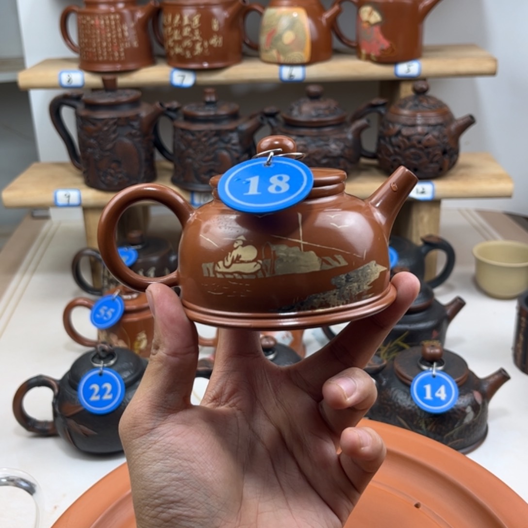 壶160cc 建水紫陶老手艺人全手工制作