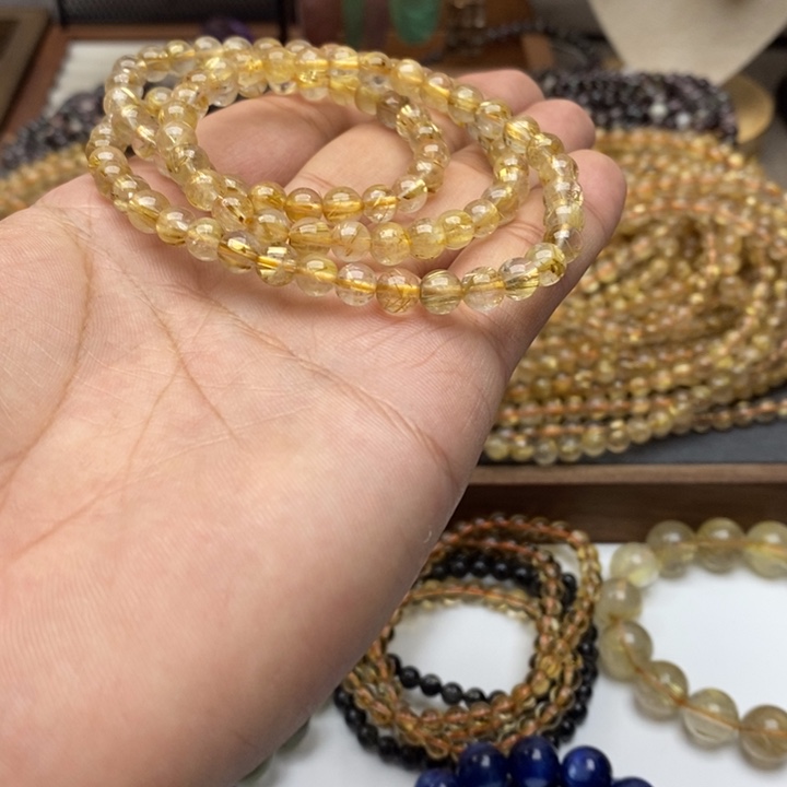 水晶手链未镶嵌钛晶多圈