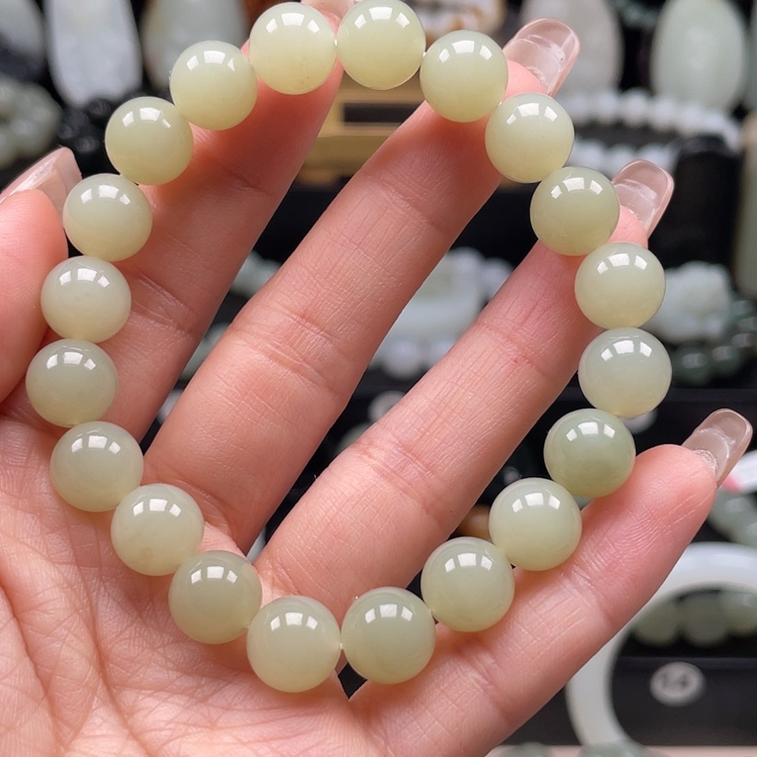 和田玉手串未镶嵌