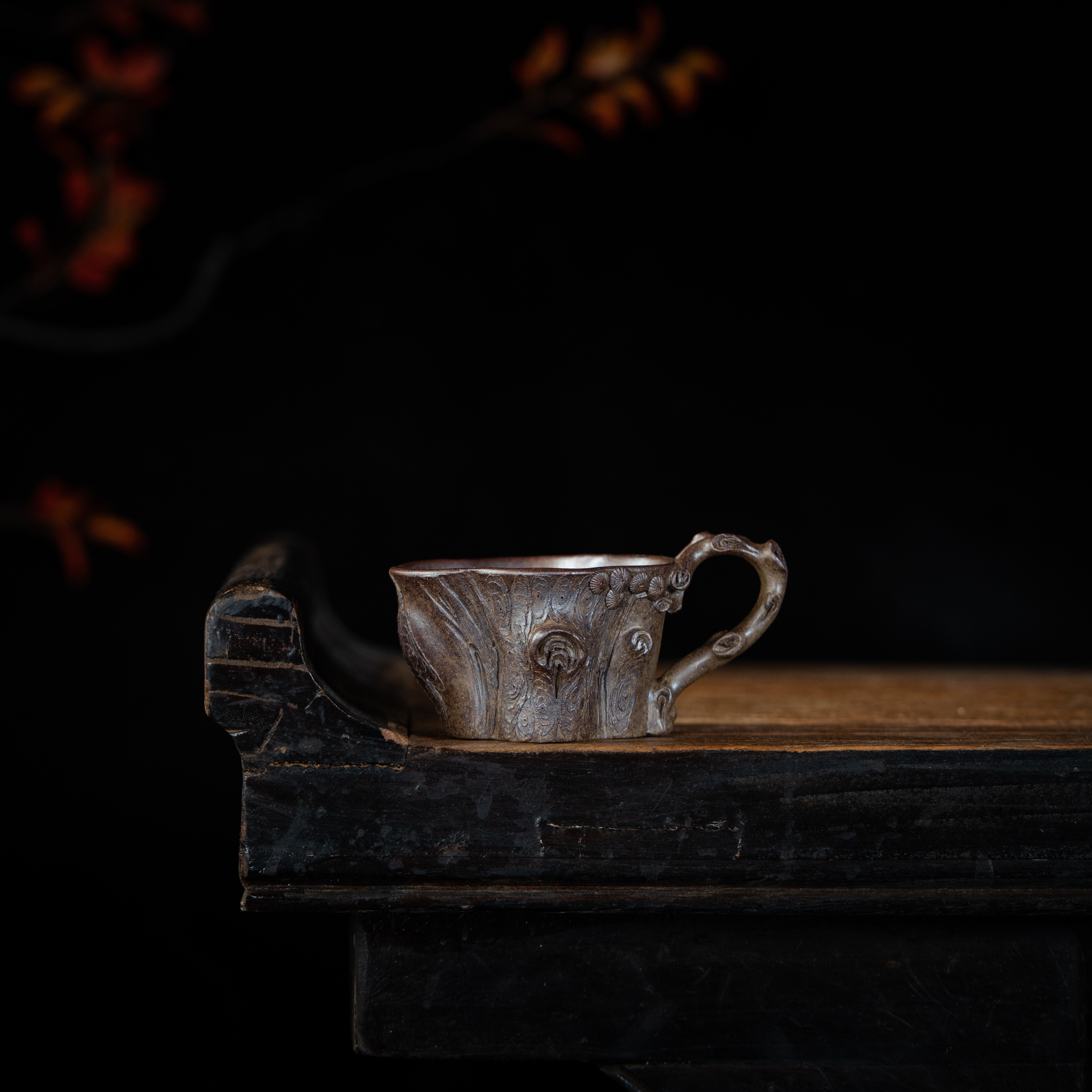 珽珽茶器【玉呈窑】千载杯 周华强制 全手工 青段柴烧 100cc