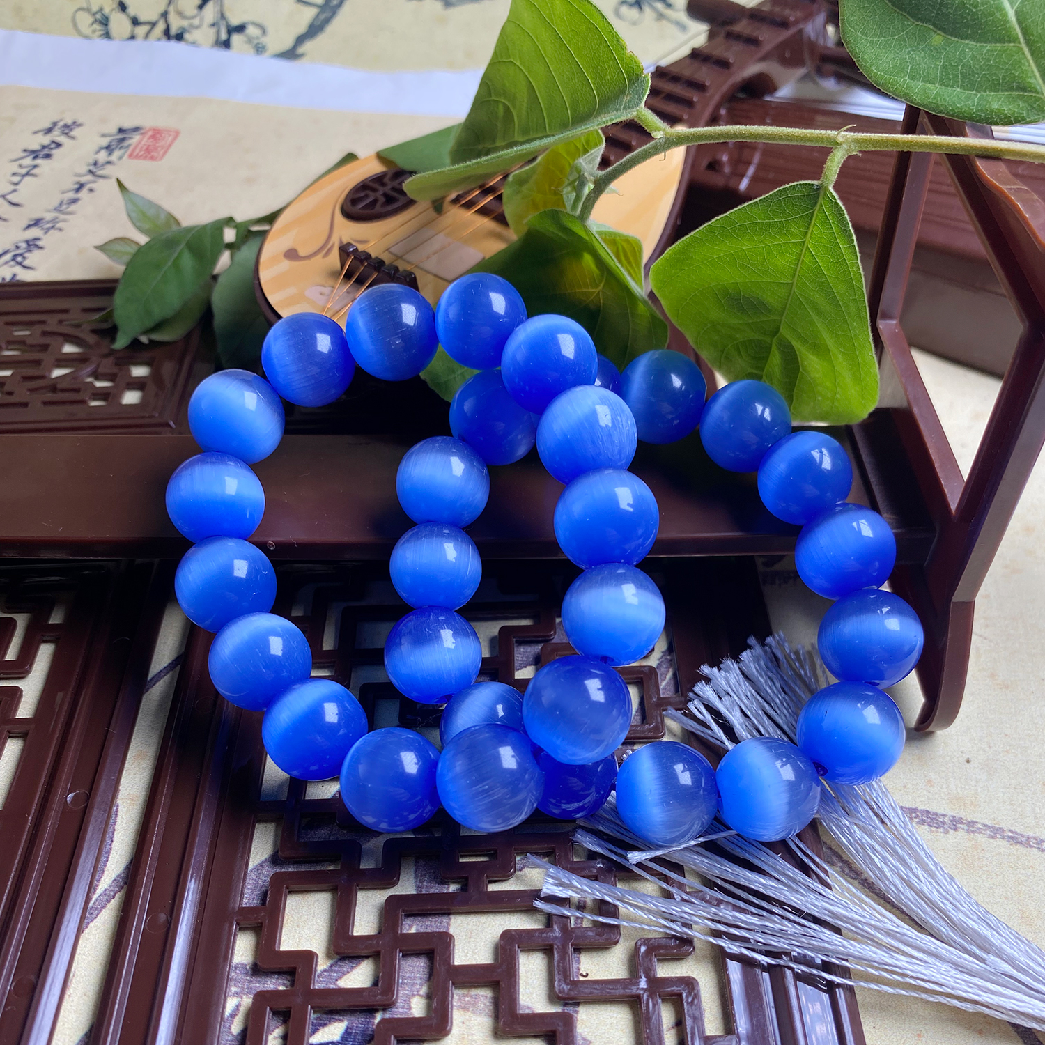 蓝猫眼14mm手串发一条D47