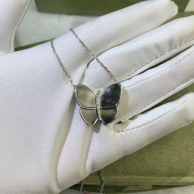 铜吊坠 梵蝴蝶贝壳45cm链长