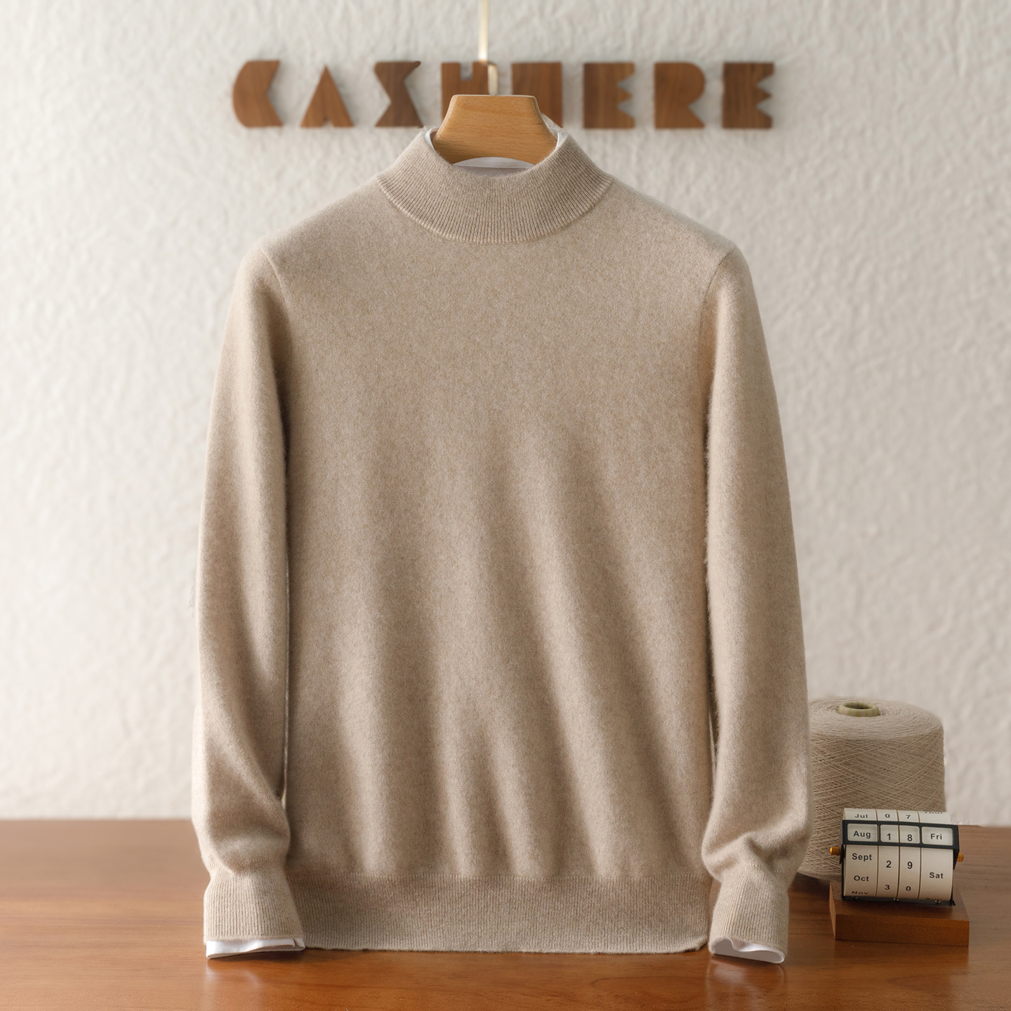 100山羊绒衫男士虚提中厚半高领毛衣纯羊绒休闲针织套头衫300-350