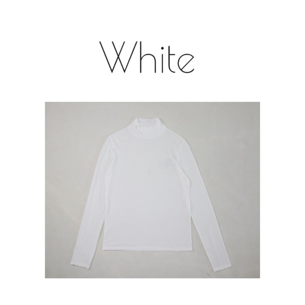 【白玉】超薄抗起球羊毛立领针织衫