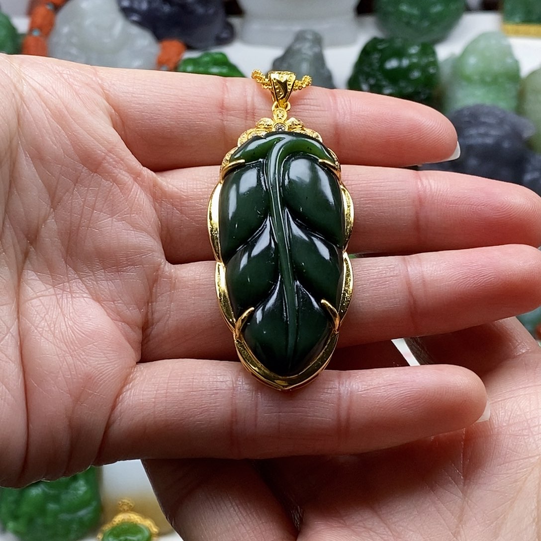 和田玉猫眼颈饰未镶嵌射*