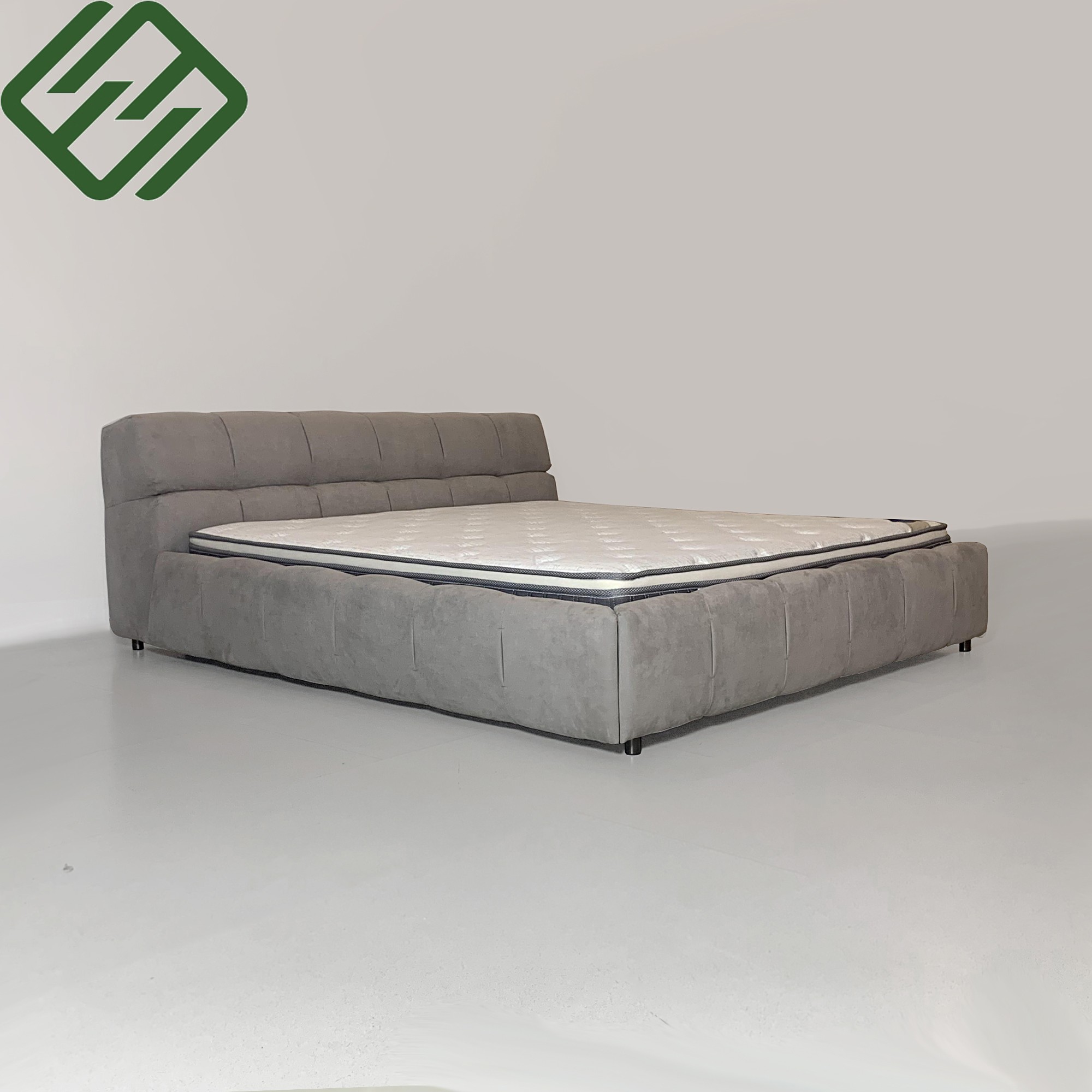 T-111泡芙床｜皮艺布艺高端婚床 家用现代简约极简落地床 创意