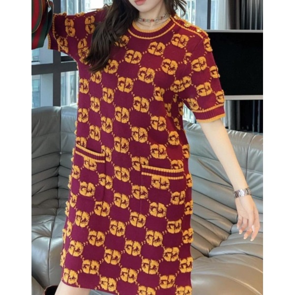 妃鱼/古驰/丝缎、羊毛、亮片/连衣裙/95新/Z812