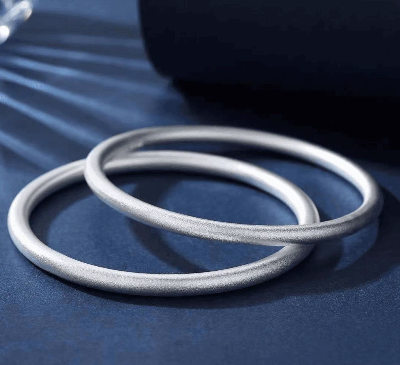 足银手镯 设计师款简约手镯