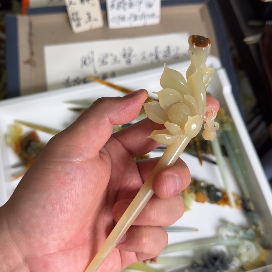 岫玉发簪未镶嵌明君玉簪贼拉好看