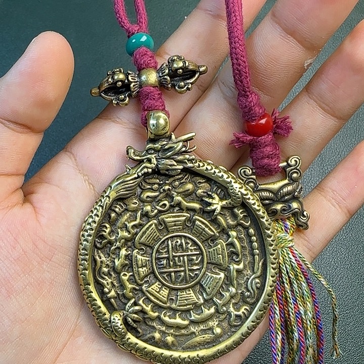 健***！铜铁合金类藏传工艺品九宫八卦