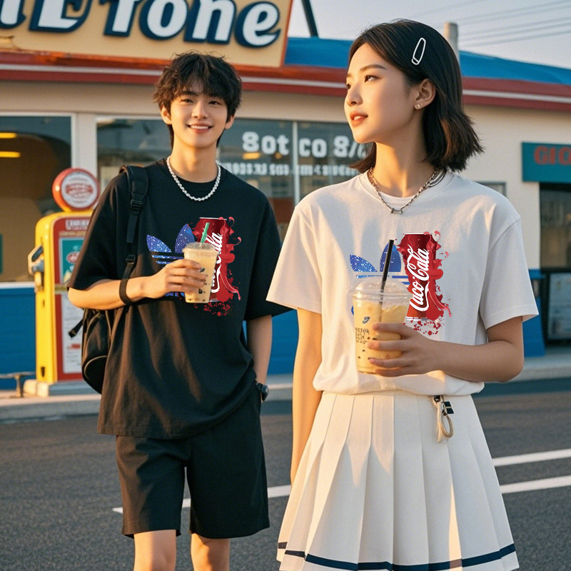 运动潮牌短袖衫夏季简约宽松圆领休闲百搭打底衫男士短袖t恤