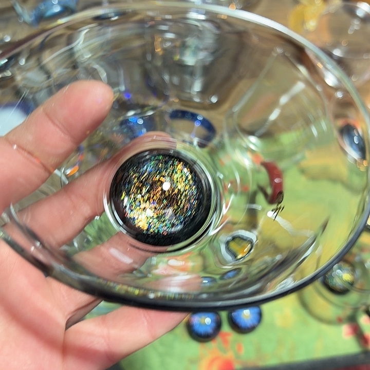 手工艺品玻璃玻璃茶器黑星空天剑
