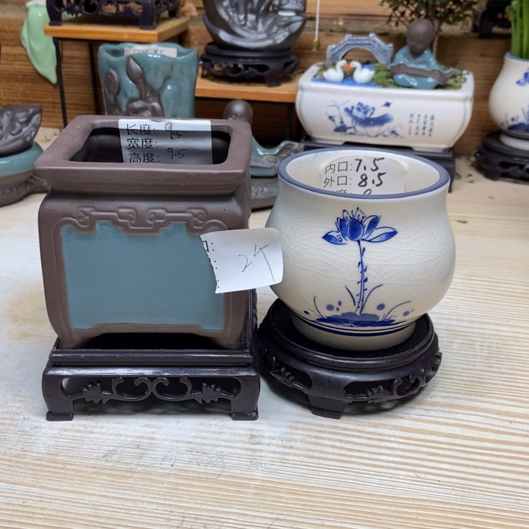 瓷片陶瓷花盆陶瓷艺术