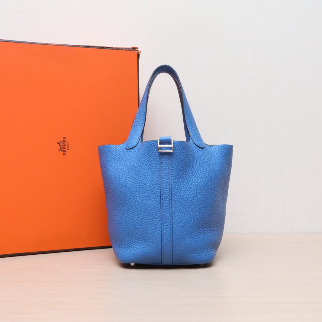 95新 Hermes/爱马仕 【娇】Picotin 18 菜篮子 O8皇室蓝 257589