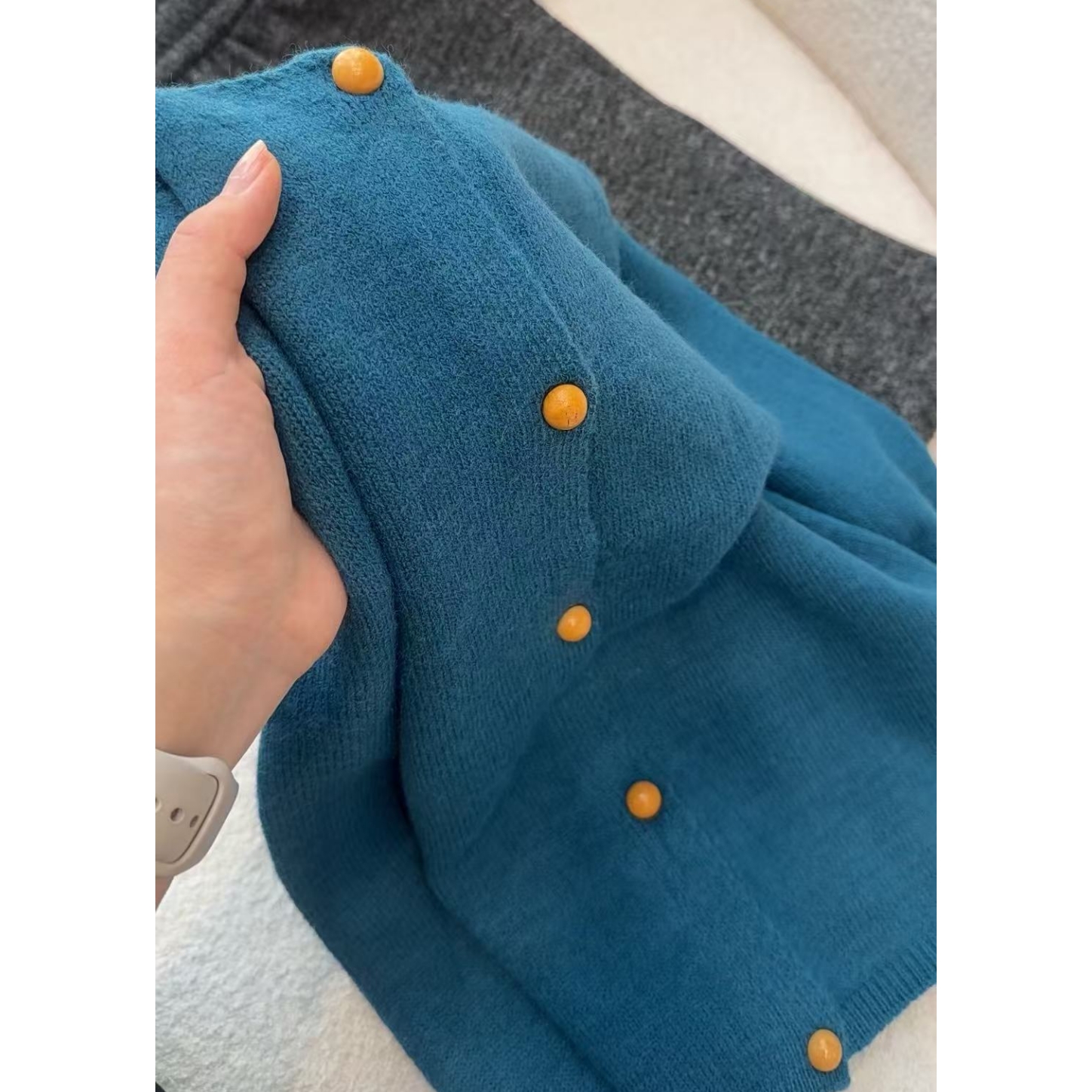 丽姐家~开衫毛衣纯色针织上衣长袖网红百搭外穿秋冬781