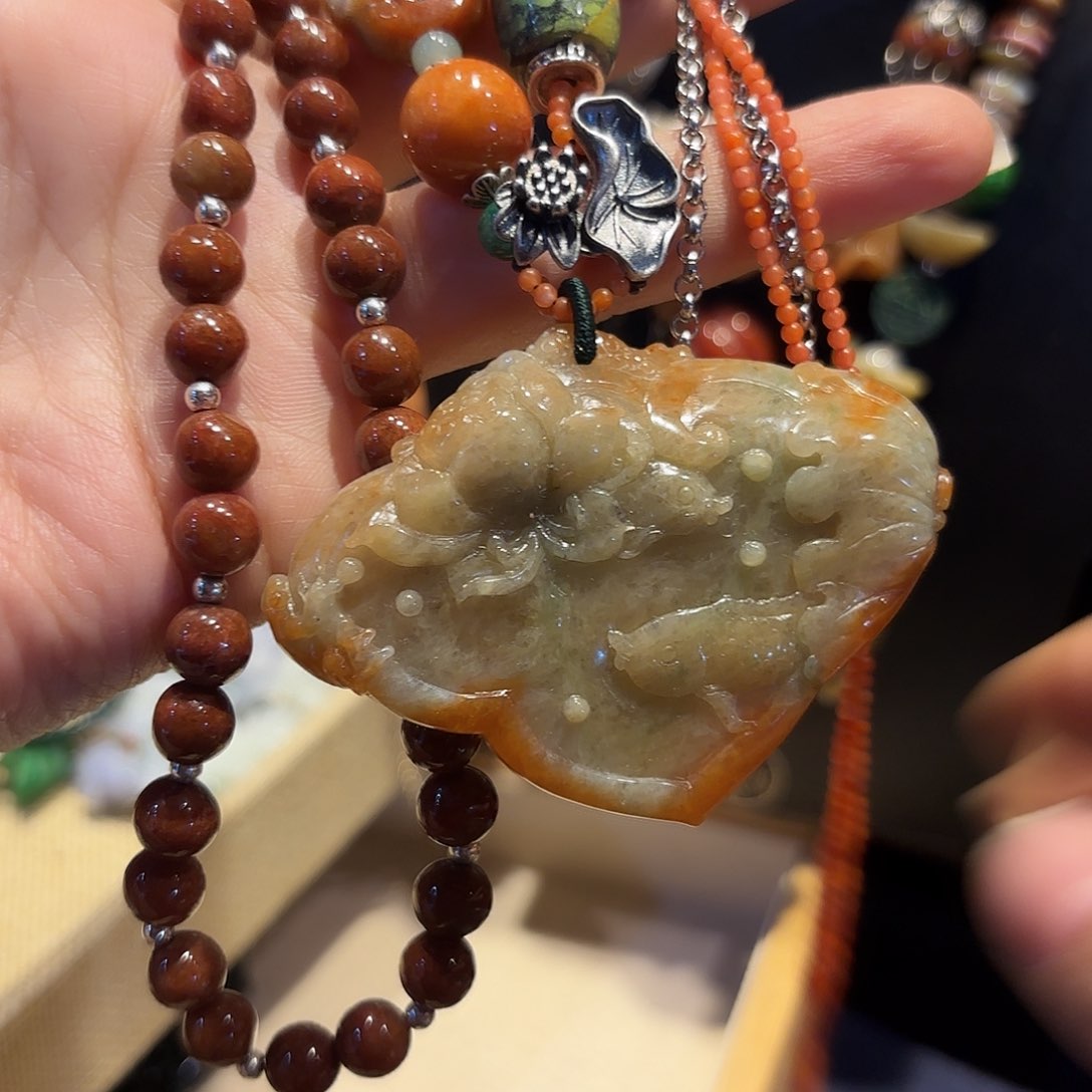 翡翠未镶嵌颈饰原创