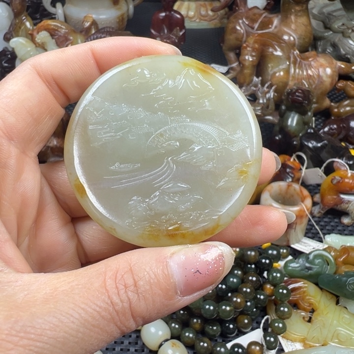 和田玉未镶嵌挂件