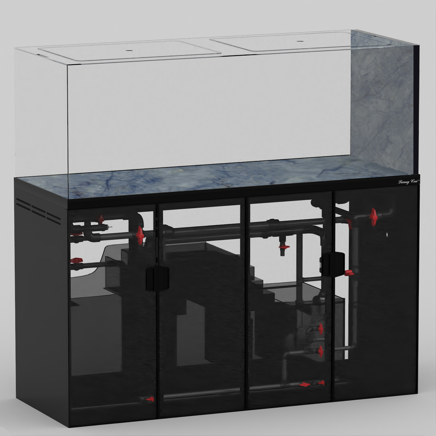 超白玻璃金鳞龙鱼缸底无管件生态水族箱客厅家用大型智能显示屏