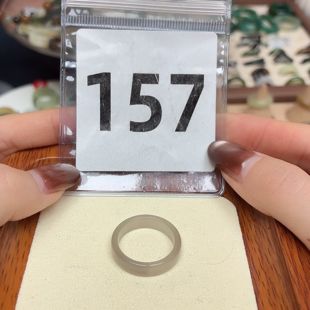 和田玉未镶嵌戒圈15号