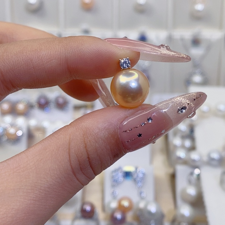 银S925镶嵌颈饰淡水珍珠