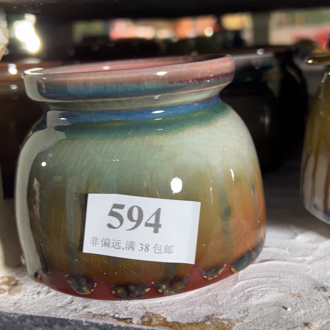 红陶口7高8.5 景德镇手工花盆