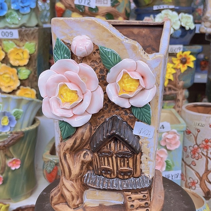 紫砂花盆粗陶材质多肉花盆