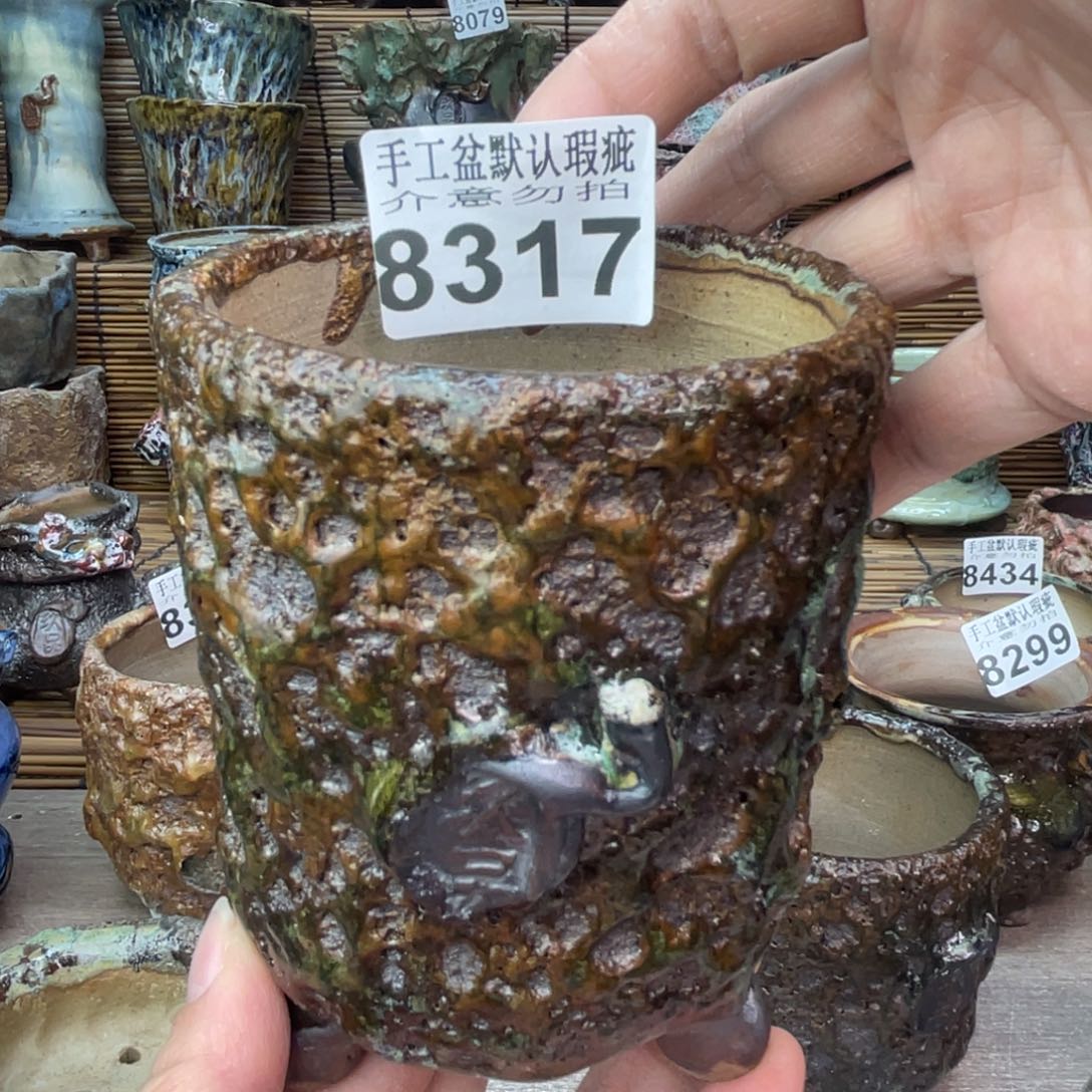 手工花盆默认瑕疵完美者勿拍