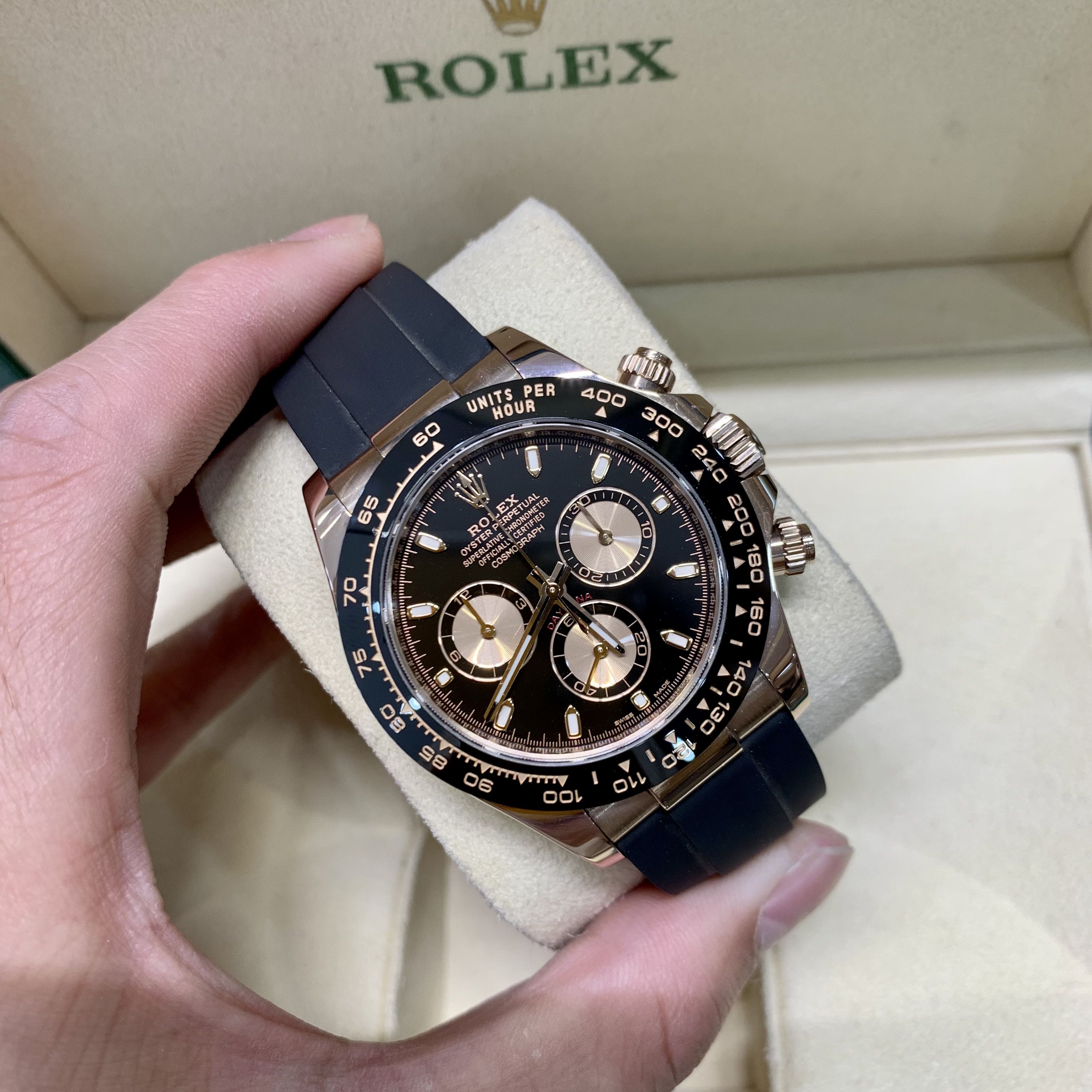 99新 Rolex/劳力士 M116515LN-0017黑面金眼睛 保卡 20年2月26日