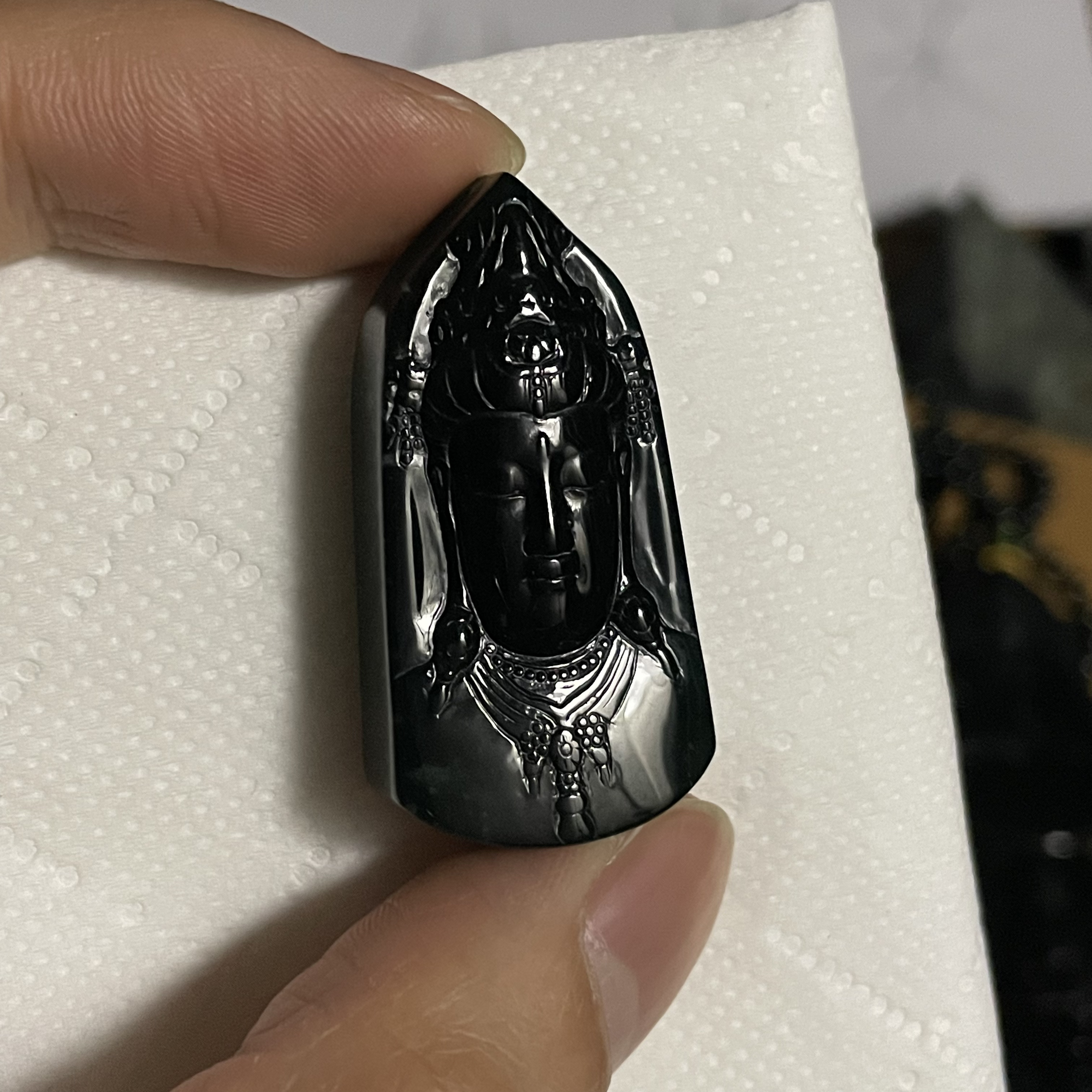 天然翡翠A货 观音玉首h