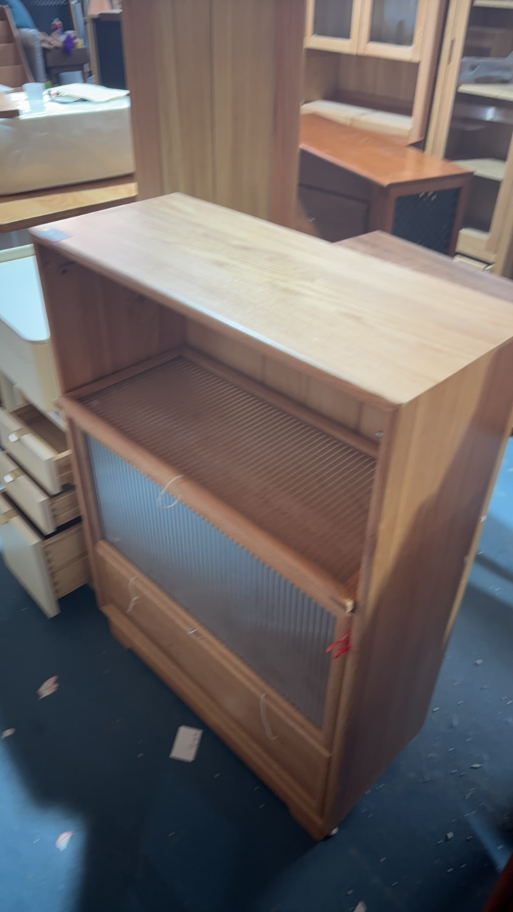 京典边柜原木色红橡木