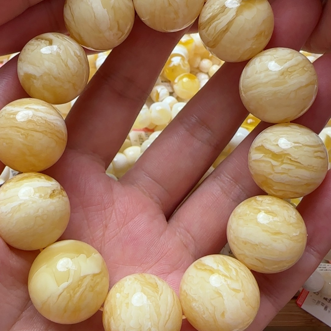 琥珀手链未镶嵌b**s蜜蜡