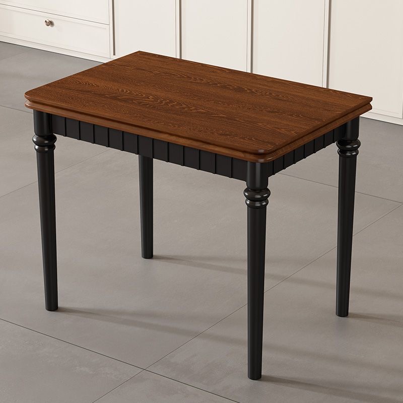 【差价单拍椅凳请拍此链接】中古风小户型翻盖折叠纯实木餐桌方形桌