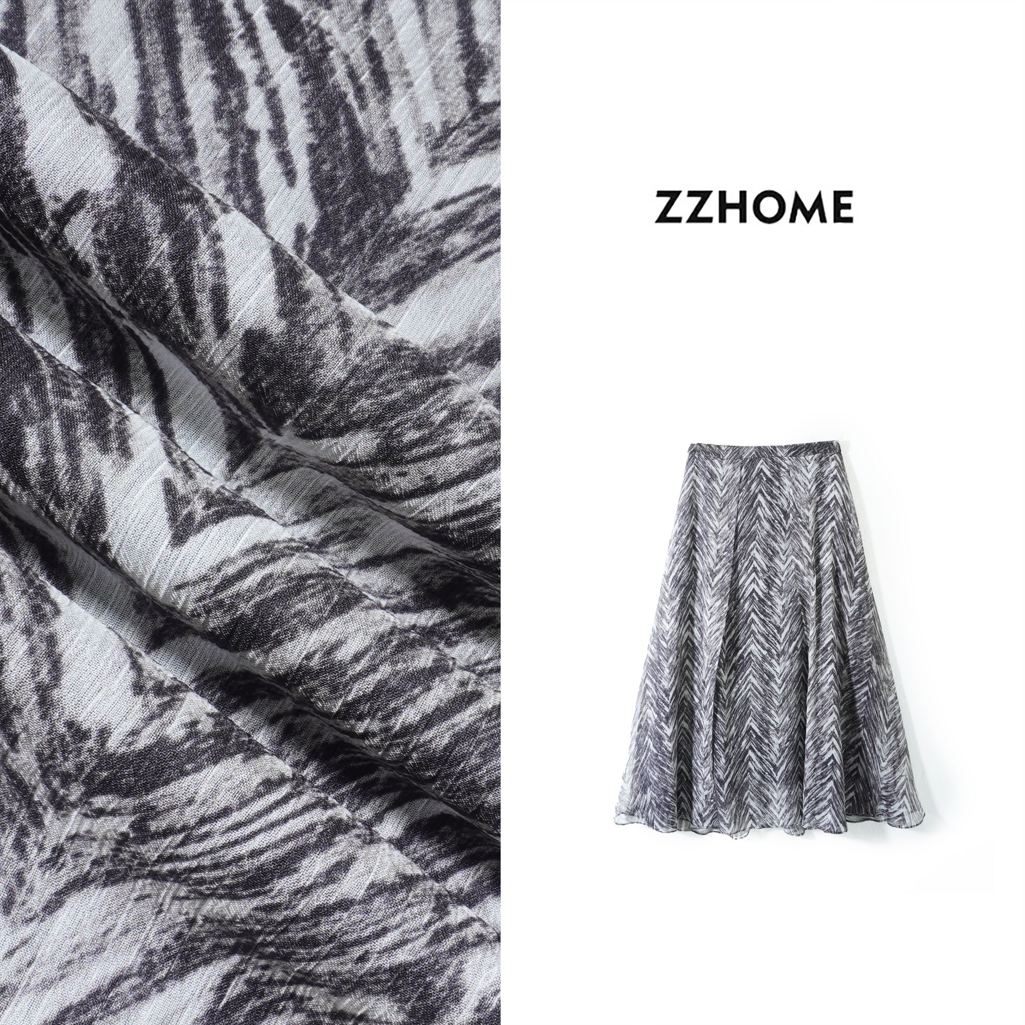 ZOZO HOME | 炎夏时髦褶皱腰线大摆量半裙q174336p