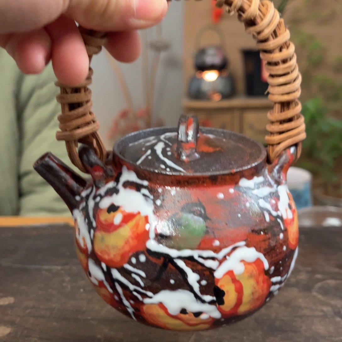 瓷片景德镇柴烧手绘杯