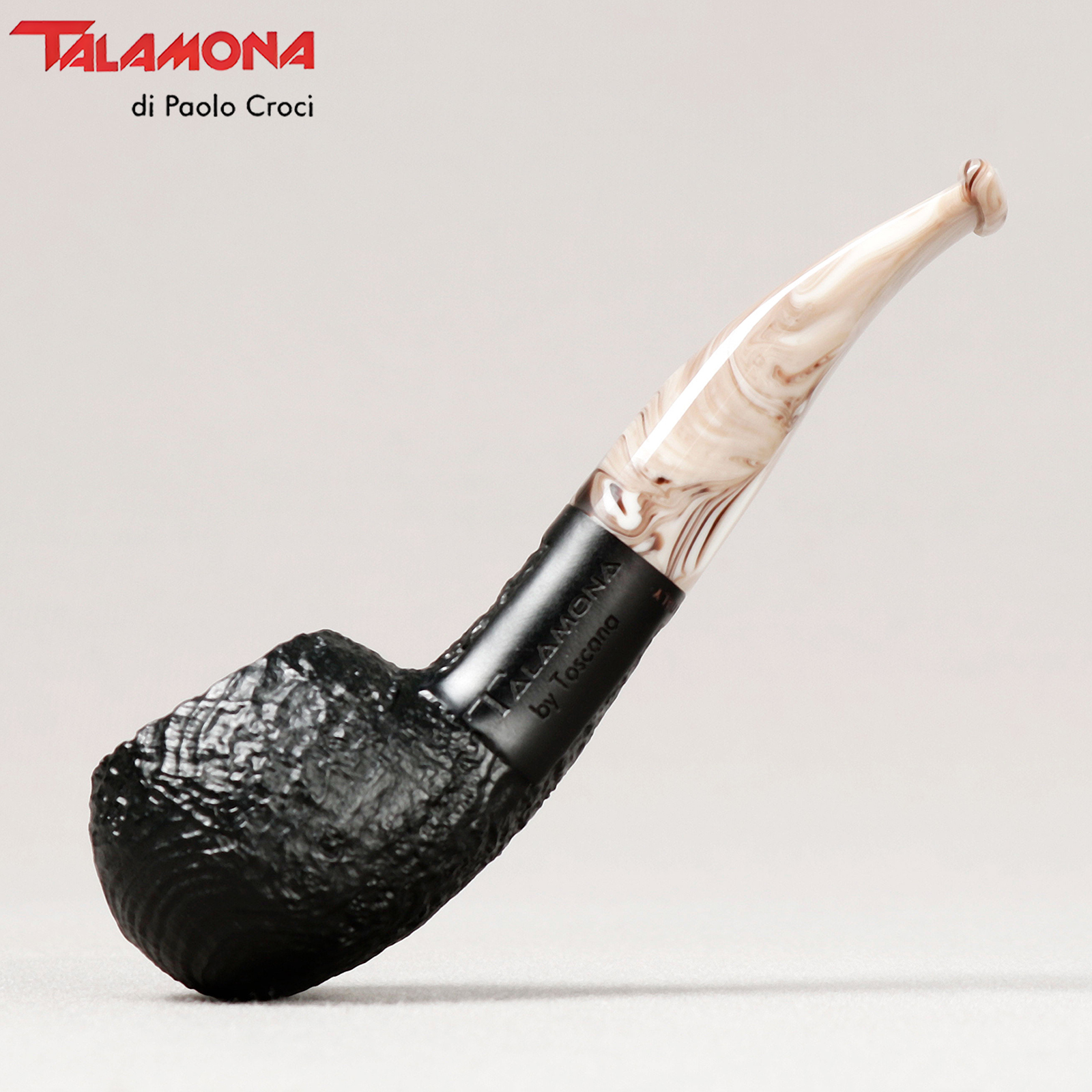 意大利塔拉莫纳 黑色喷砂迷你小番茄 彩嘴 3mm 石楠木烟斗