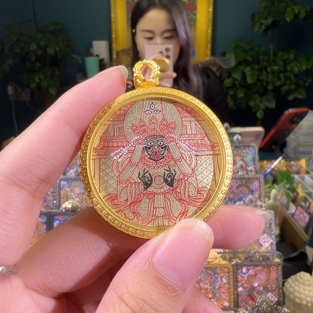 吊坠扎基拉姆热贡纯手绘唐卡