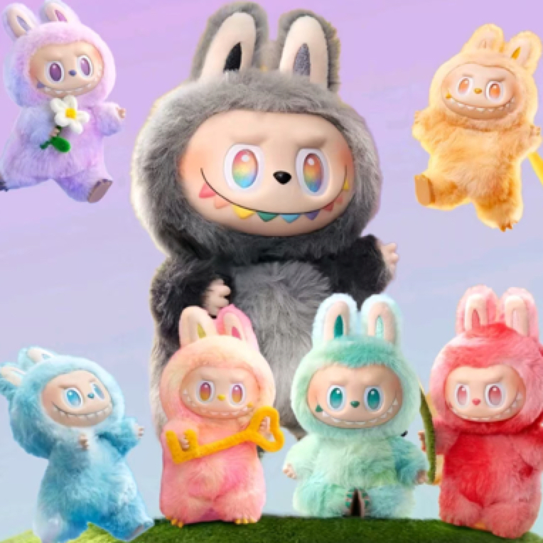 【不溢价】POPM拉布布三代3.0搪胶脸盲盒毛绒玩具钥匙扣公仔
