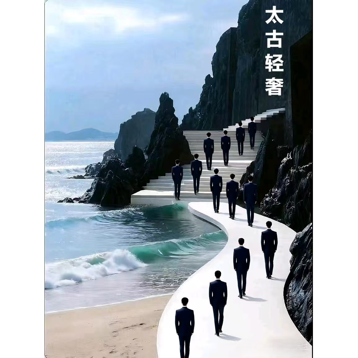 【号链接-前开筒】2025上新高端定制提花时尚男款长袖T恤-68021#