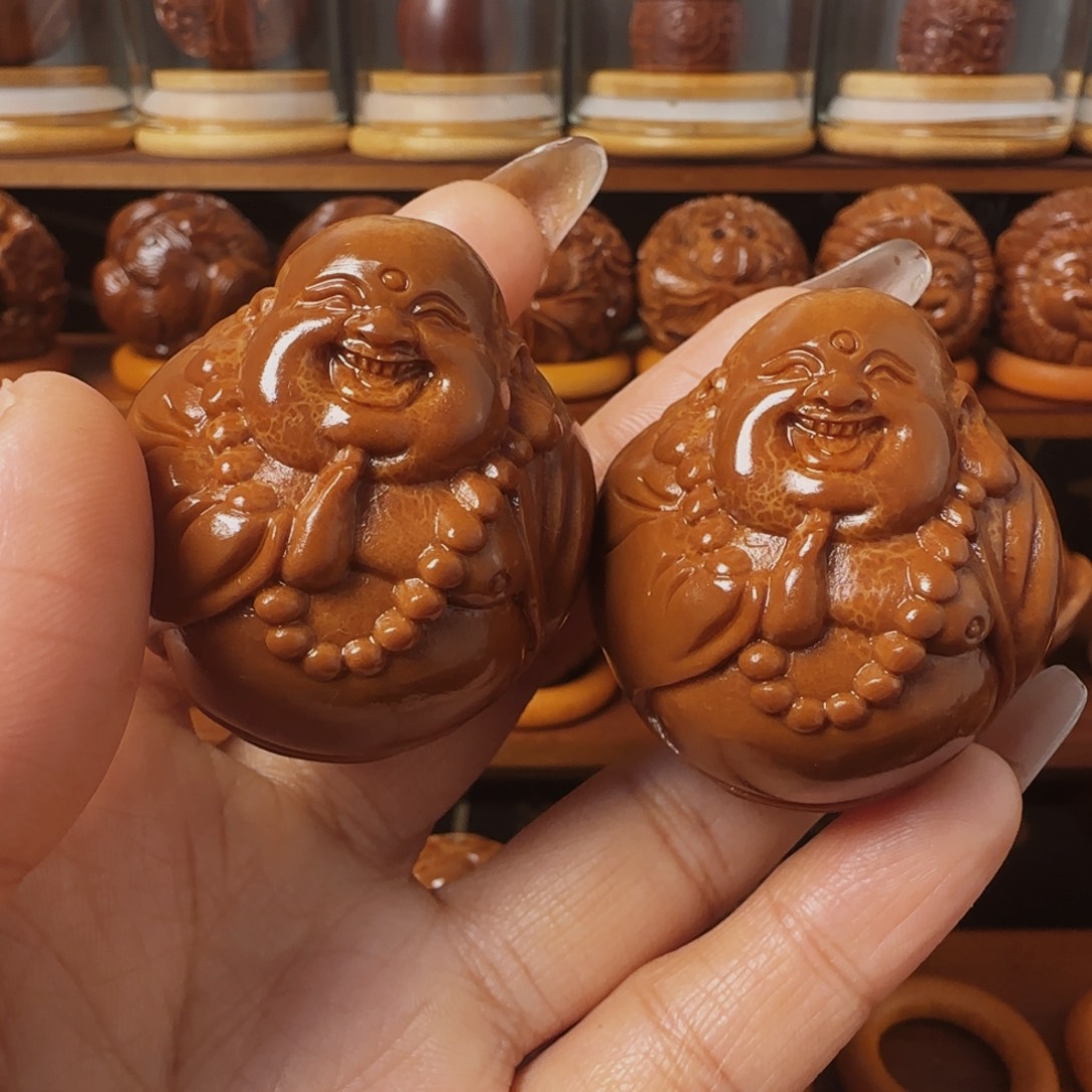橄榄核把件浪**旅弥勒佛手把件40➕