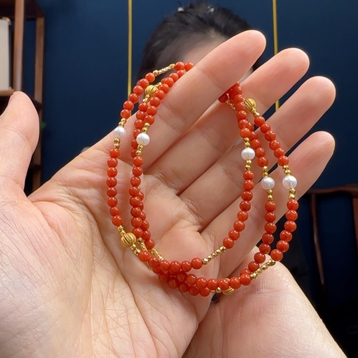 南红玛瑙项链未镶嵌