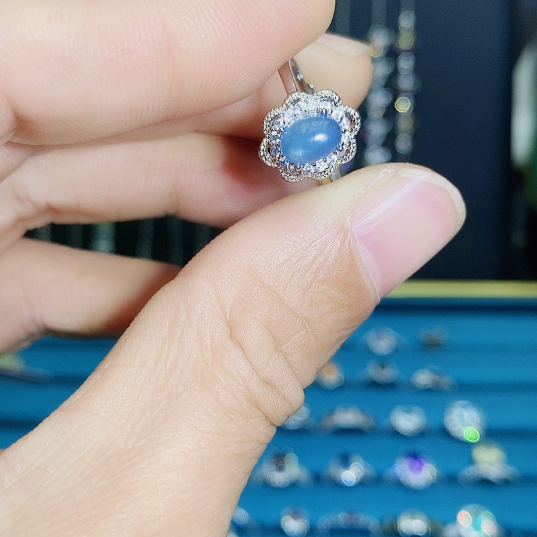 紫晶珠宝半成品银S925镶嵌