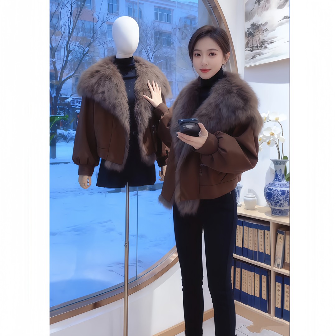 2025秋冬新款时尚显瘦气质网红高档洋气女高级百搭宽松大码外套潮