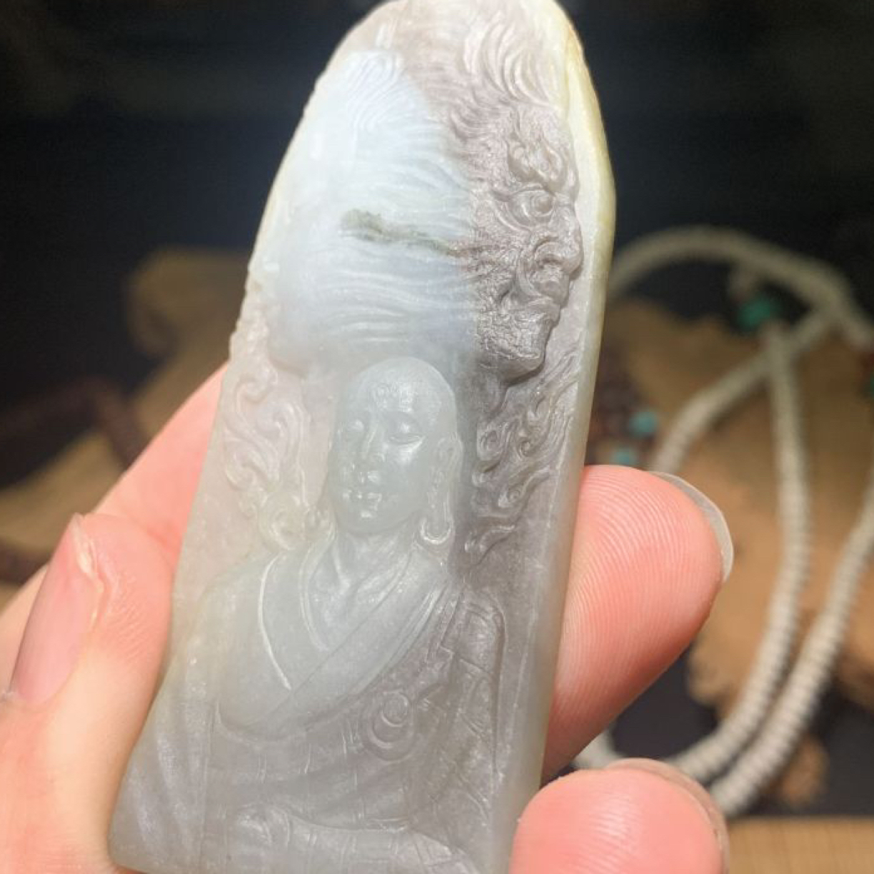 轩辕氏翡翠定制:地藏王菩萨 