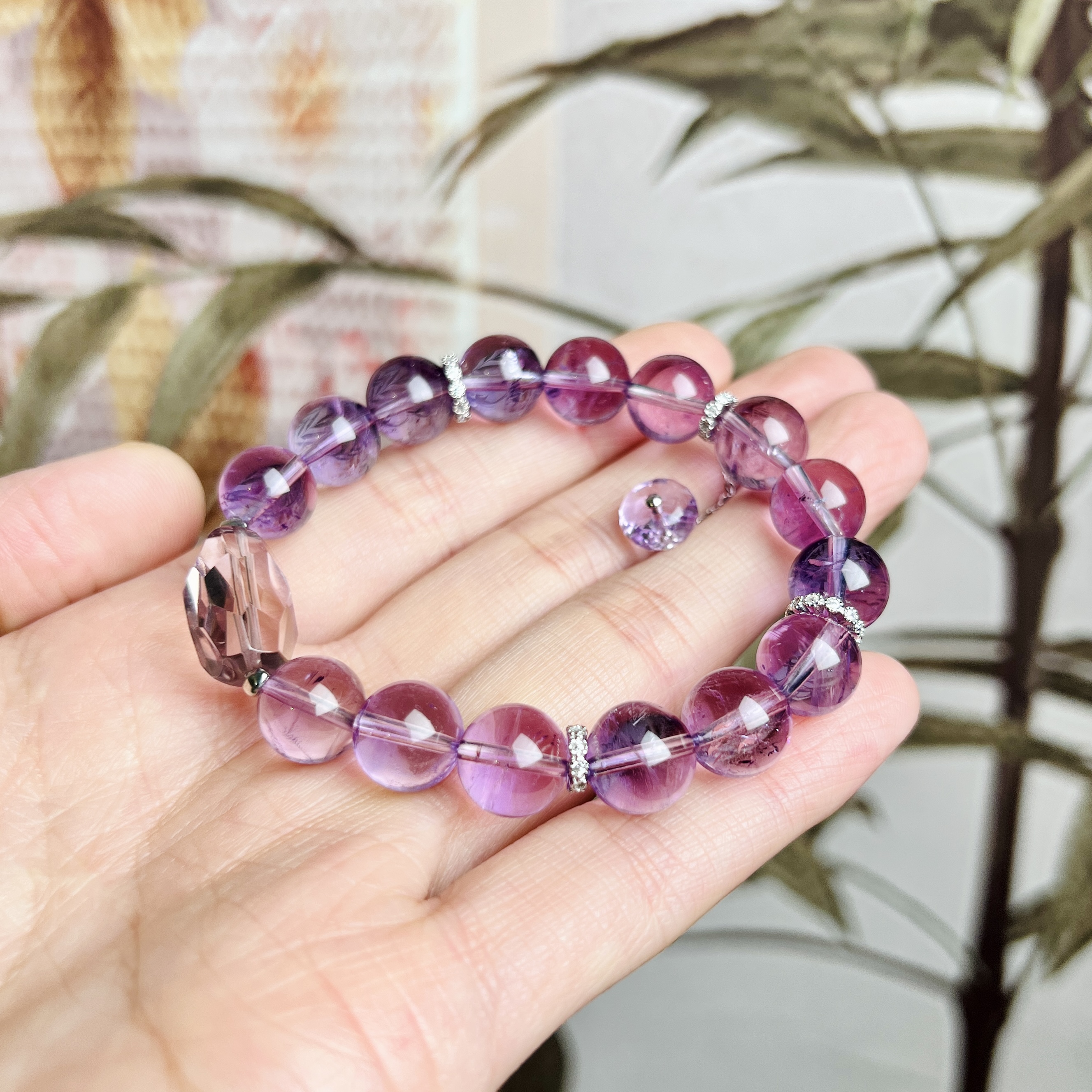 【“紫”定能行】浓郁巴西紫水晶紫色心情设计款手串