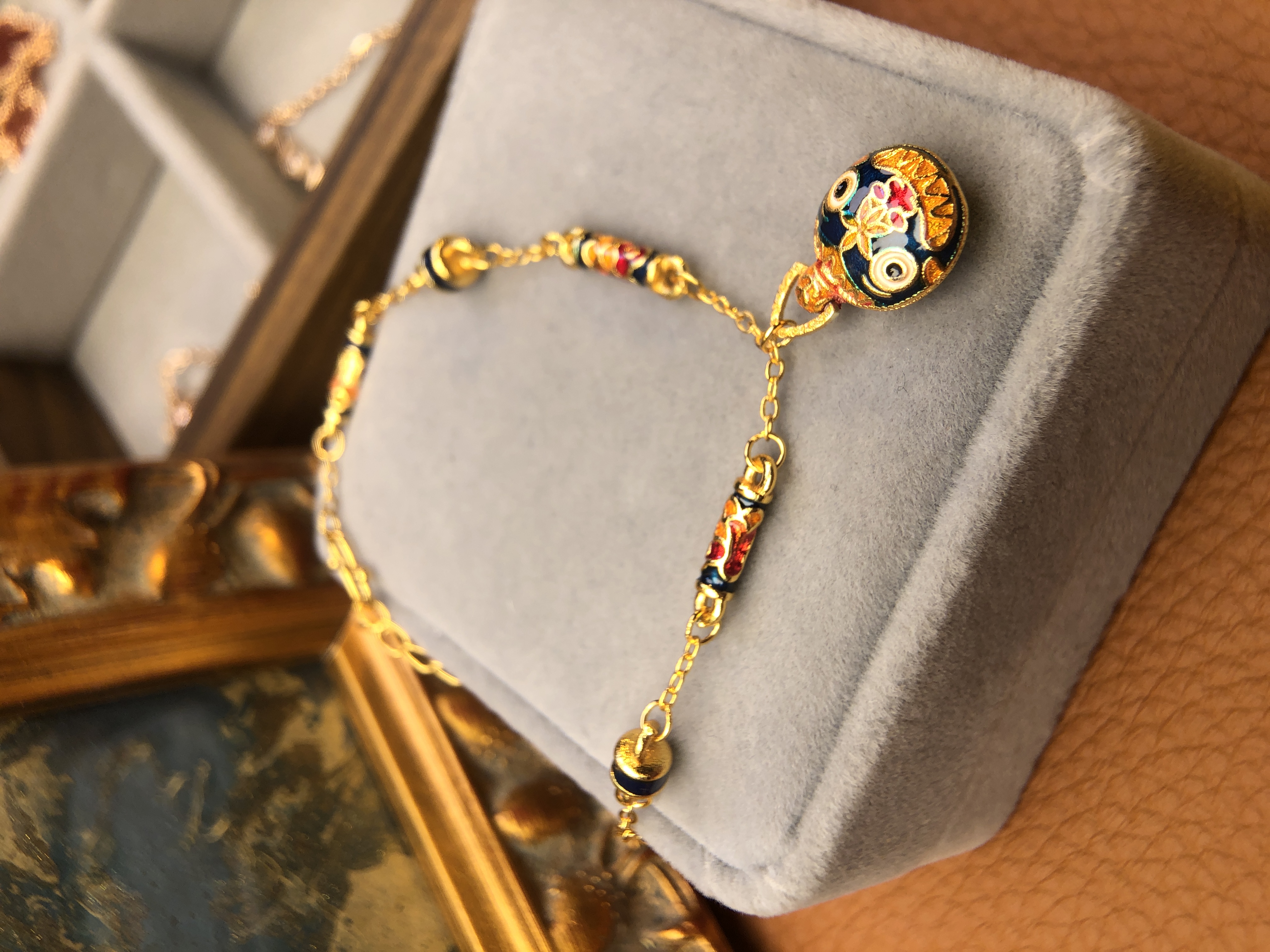 铜合金手链 B3277 FR★【聚财串】轻奢国风手链